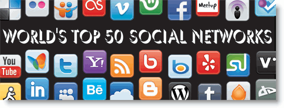 top 50 social media networks in the world