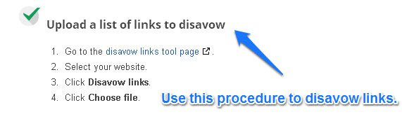 disavow links list